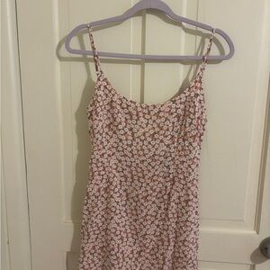 Forever 21 Peach Floral Spaghetti Strap Dress
